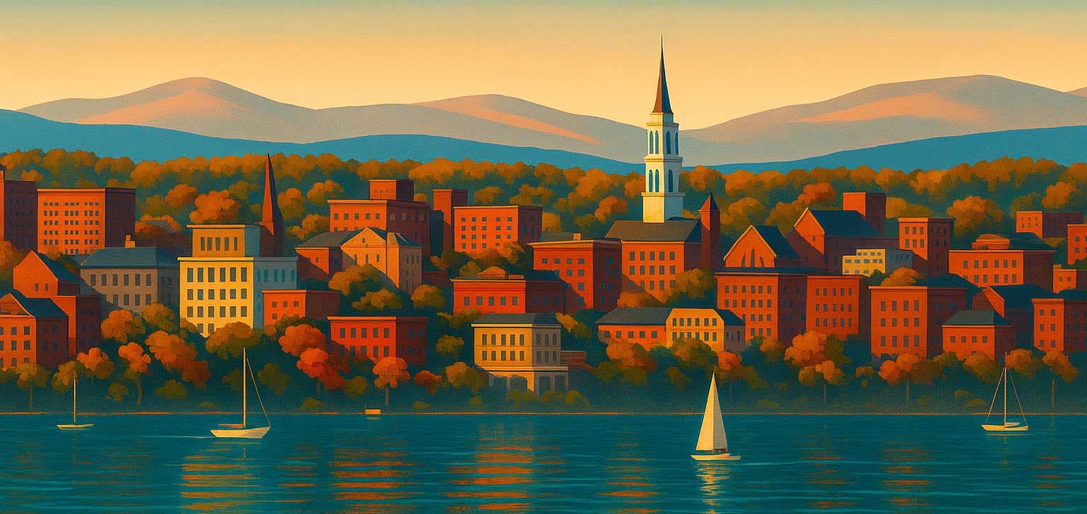 Burlington Vermont skyline